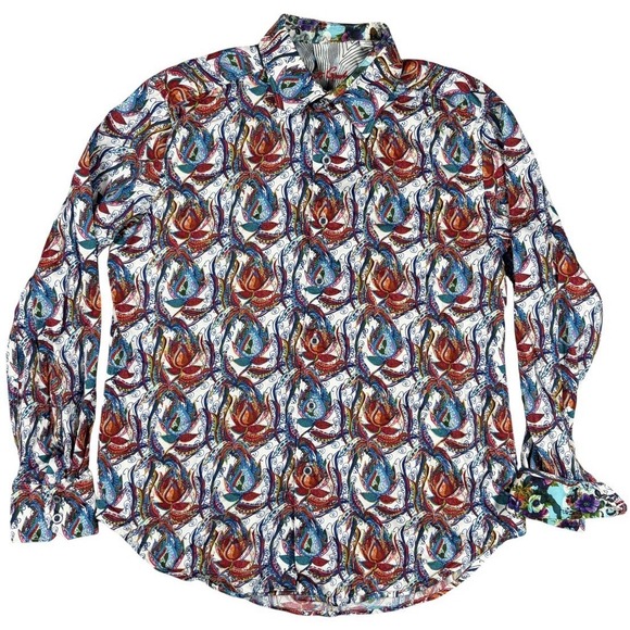 Robert Graham Other - Robert Graham Men's Shirt Hilliard Textured Paisley Colorful Northchase Sz M EUC